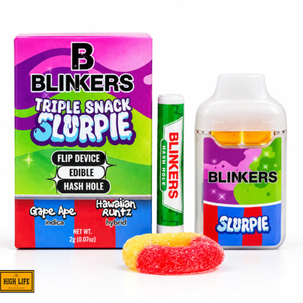 Blinkers Flip Triple Snack – Hash Hole - Edible + 2G Disposable