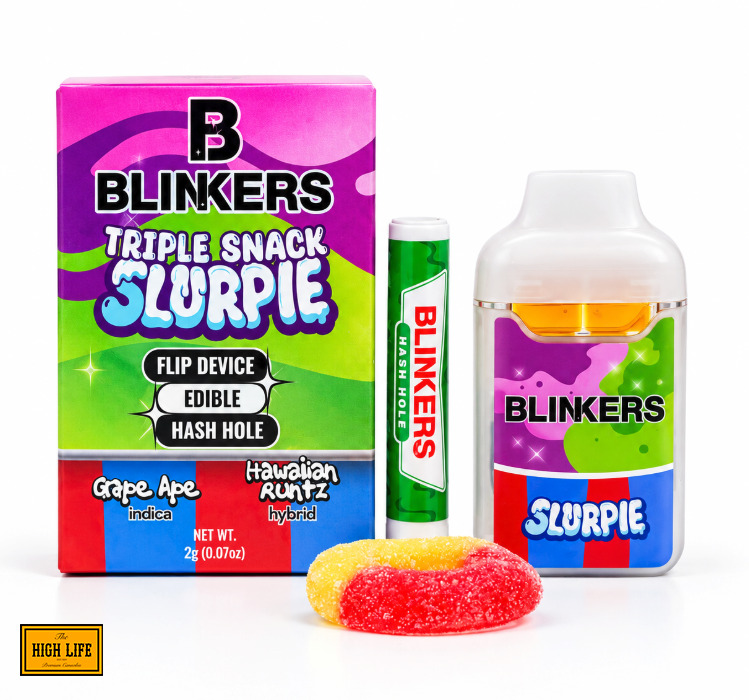 Blinkers Flip Triple Snack โ Hash Hole - Edible + 2G Disposable